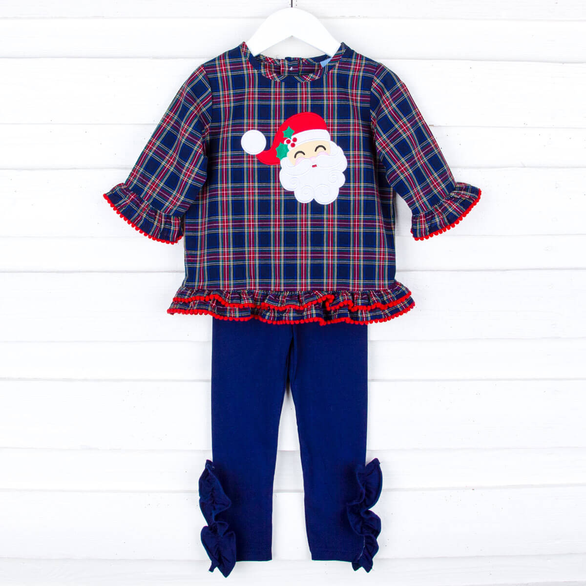 Happy Santa Royal Plaid Milly Tunic Legging Set