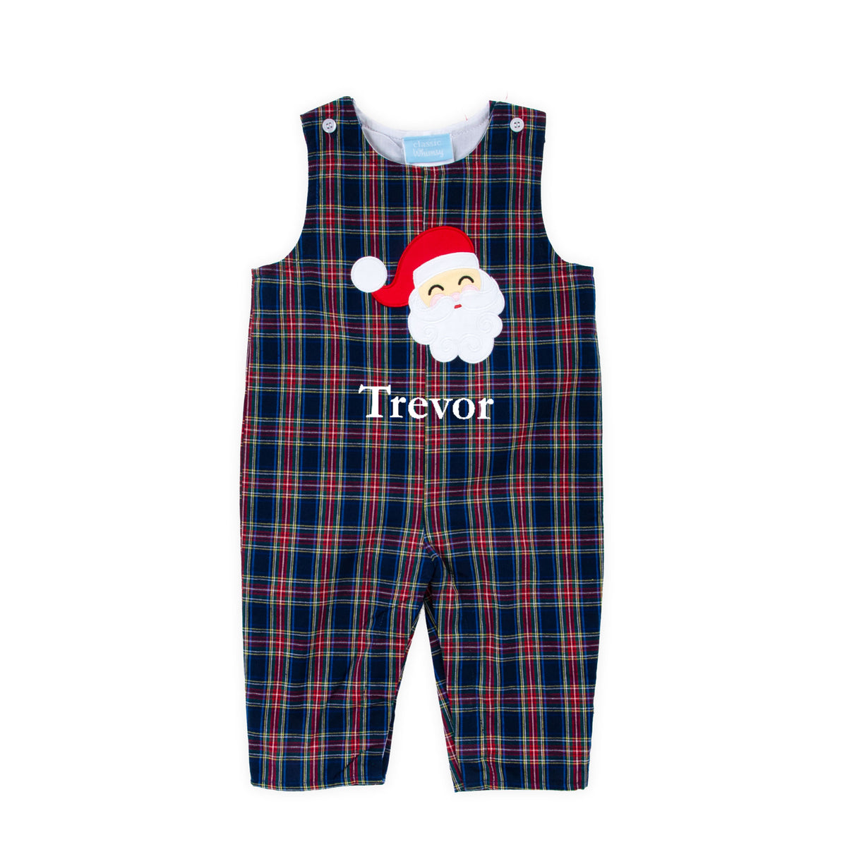 Happy Santa Dunbar Plaid Royal Longall