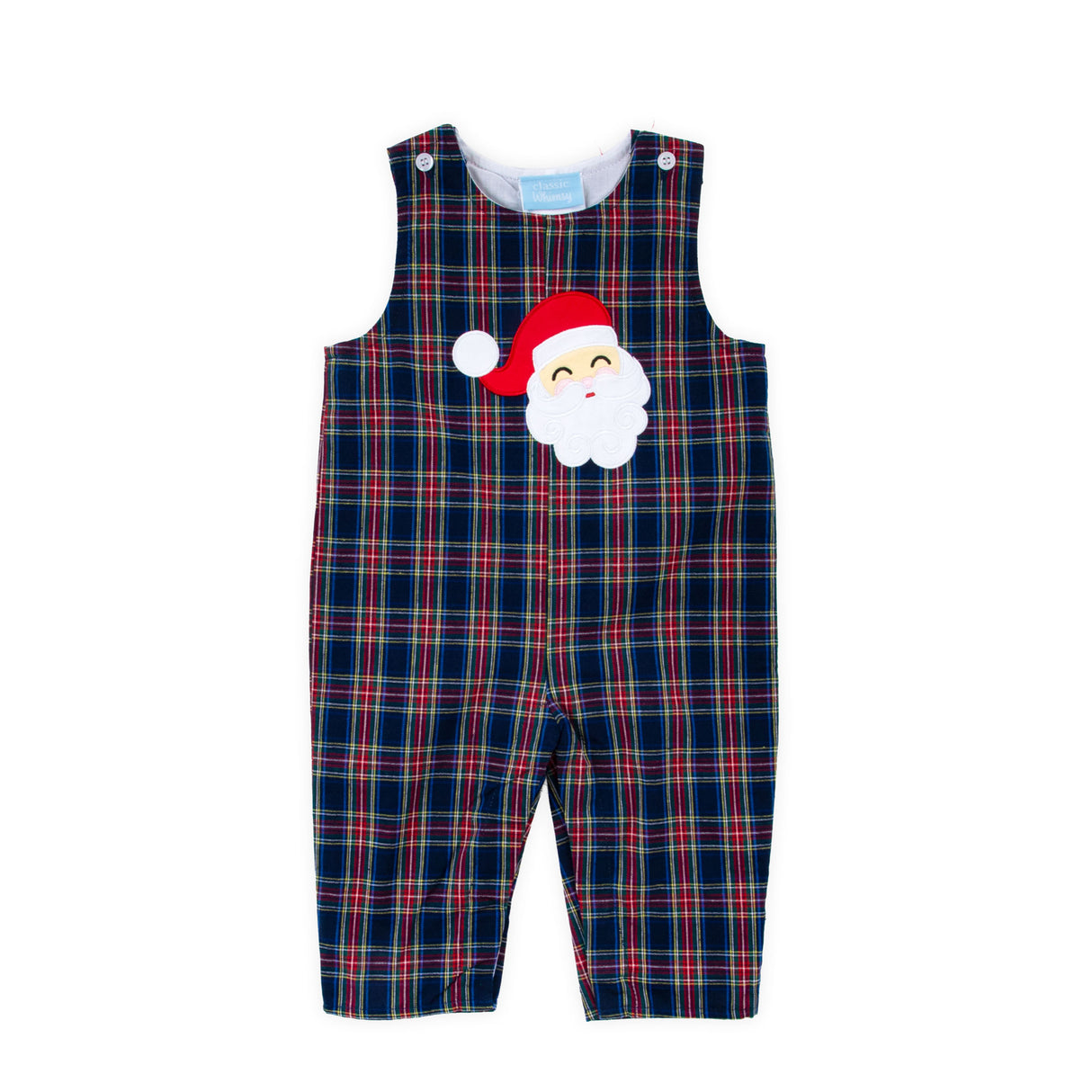 Happy Santa Dunbar Plaid Royal Longall