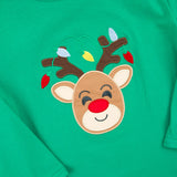Reindeer Lights Green Long Sleeve Shirt