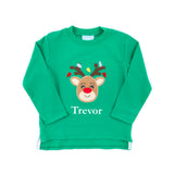 Reindeer Lights Green Long Sleeve Shirt