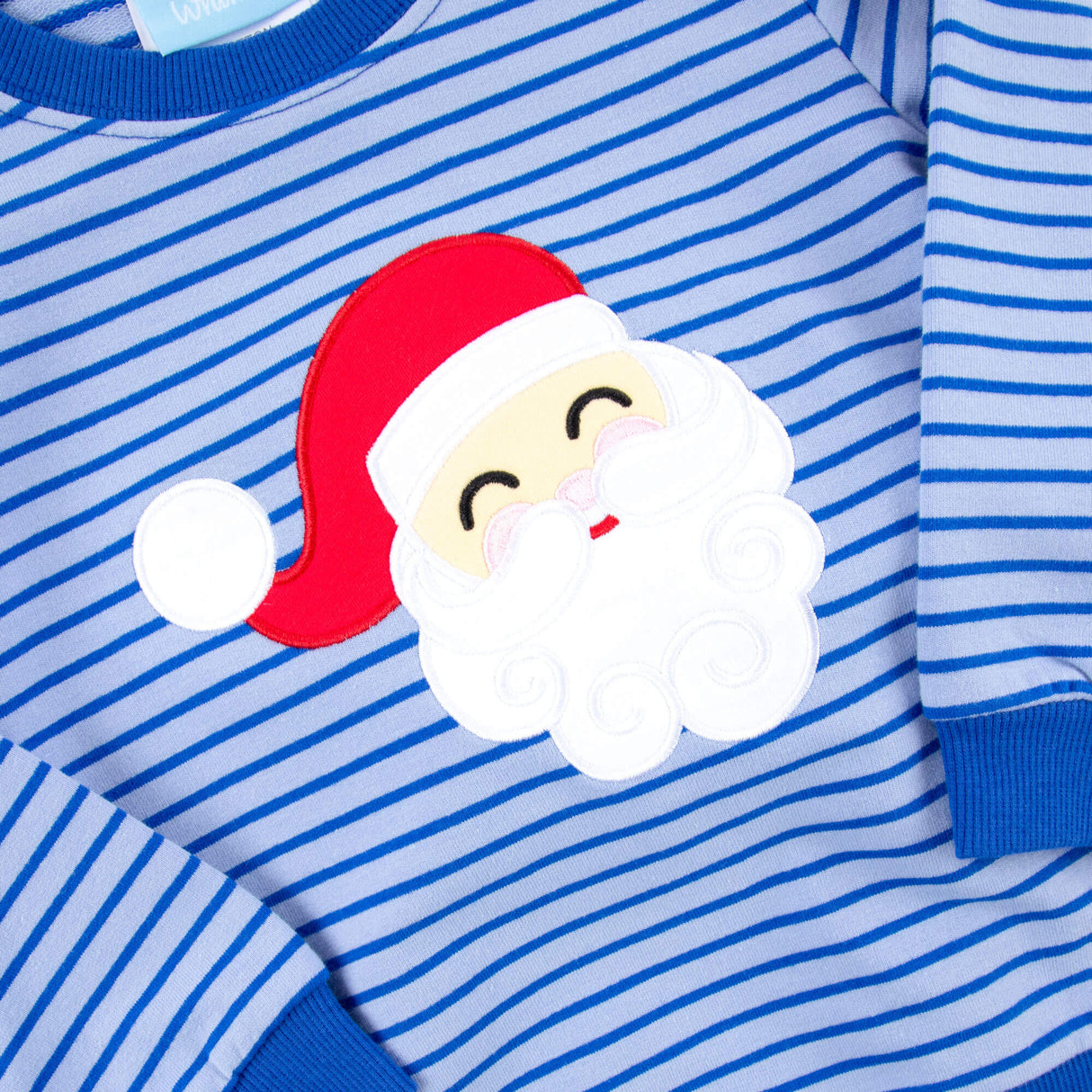 Happy Santa Blue Stripe Jogger Set