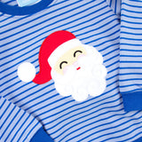 Happy Santa Blue Stripe Jogger Set
