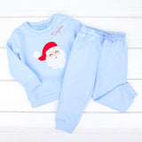 Happy Santa Light Blue Jogger Set