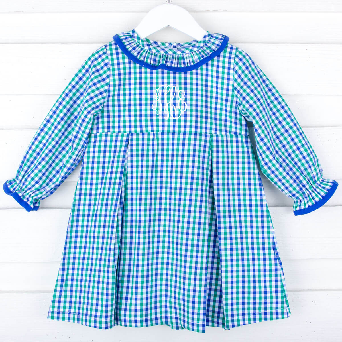 Blue & Green Gingham Eloise Dress