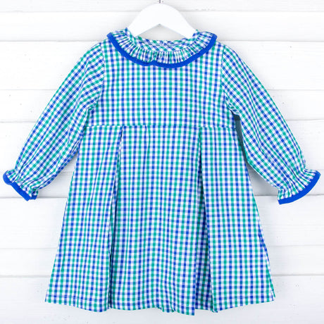 Blue & Green Gingham Eloise Dress