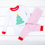 Christmas Tree Pink Stripe Pajamas