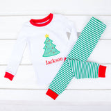 Christmas Tree Green Stripe Pajamas