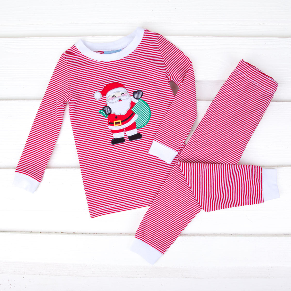 Santa Claus Red Stripe Pajamas