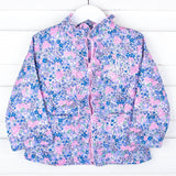 Floral Ruffle Quilted Coat