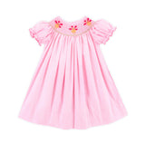 Pink Turkey Smocked Bishop Dress