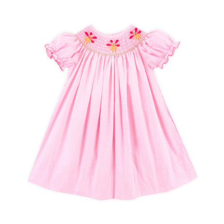 Pink Turkey Smocked Bishop Dress