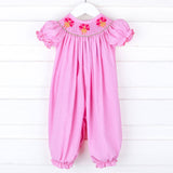 Pink Turkey Smocked Long Bubble