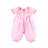 Pink Turkey Smocked Long Bubble