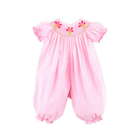 Pink Turkey Smocked Long Bubble