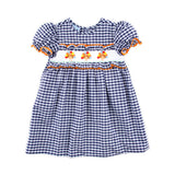Sweet Turkey Navy Gingham Smocked Dress