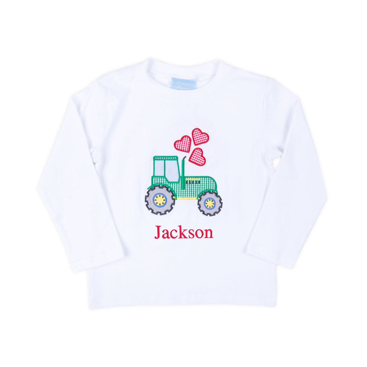 Heart Tractor White Long Sleeve Shirt