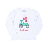 Heart Tractor White Long Sleeve Shirt