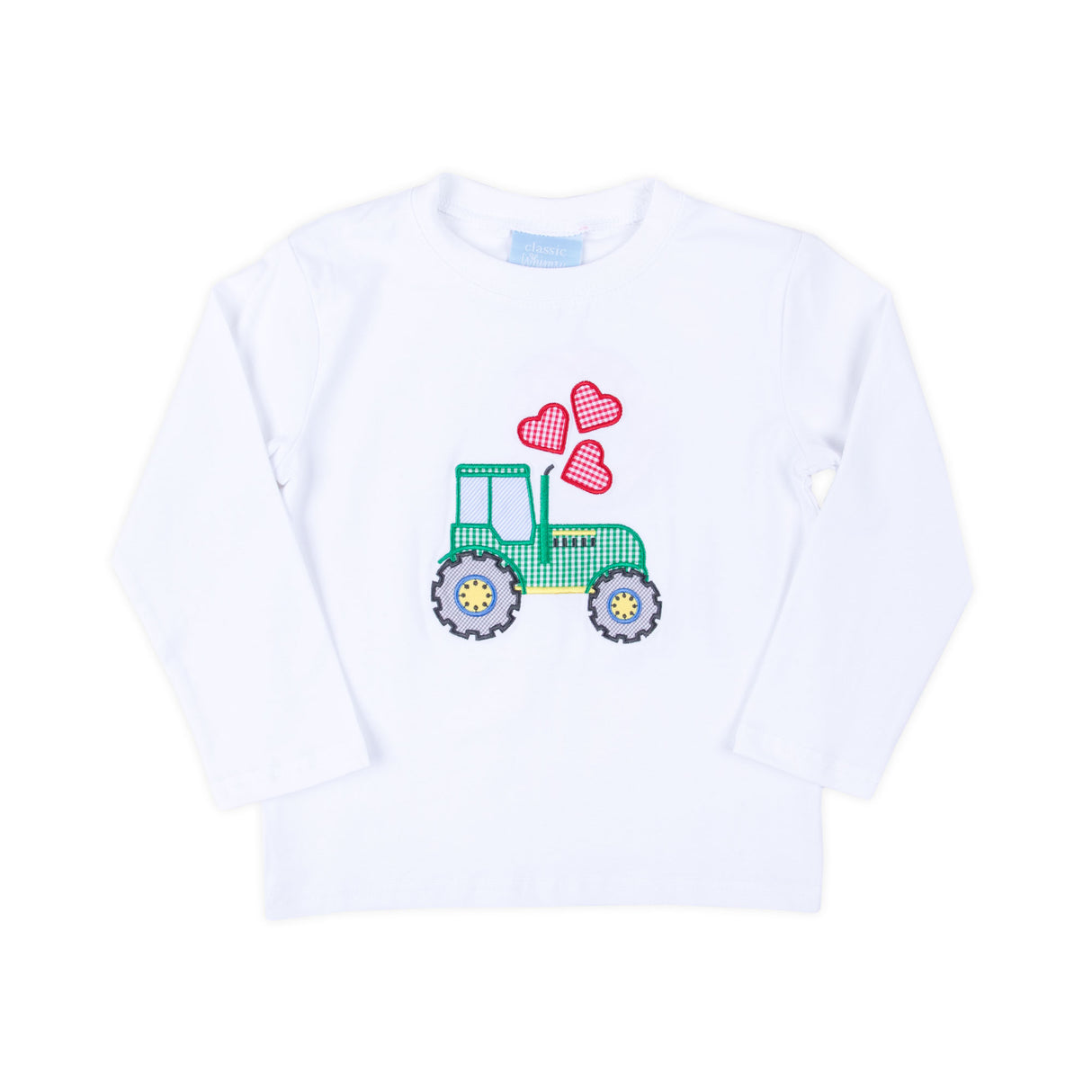 Heart Tractor White Long Sleeve Shirt