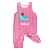 Valentine Dinosaur Red Gingham Longall