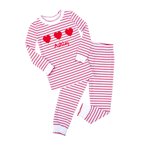 Sweet Valentine Red Stripe Pajamas