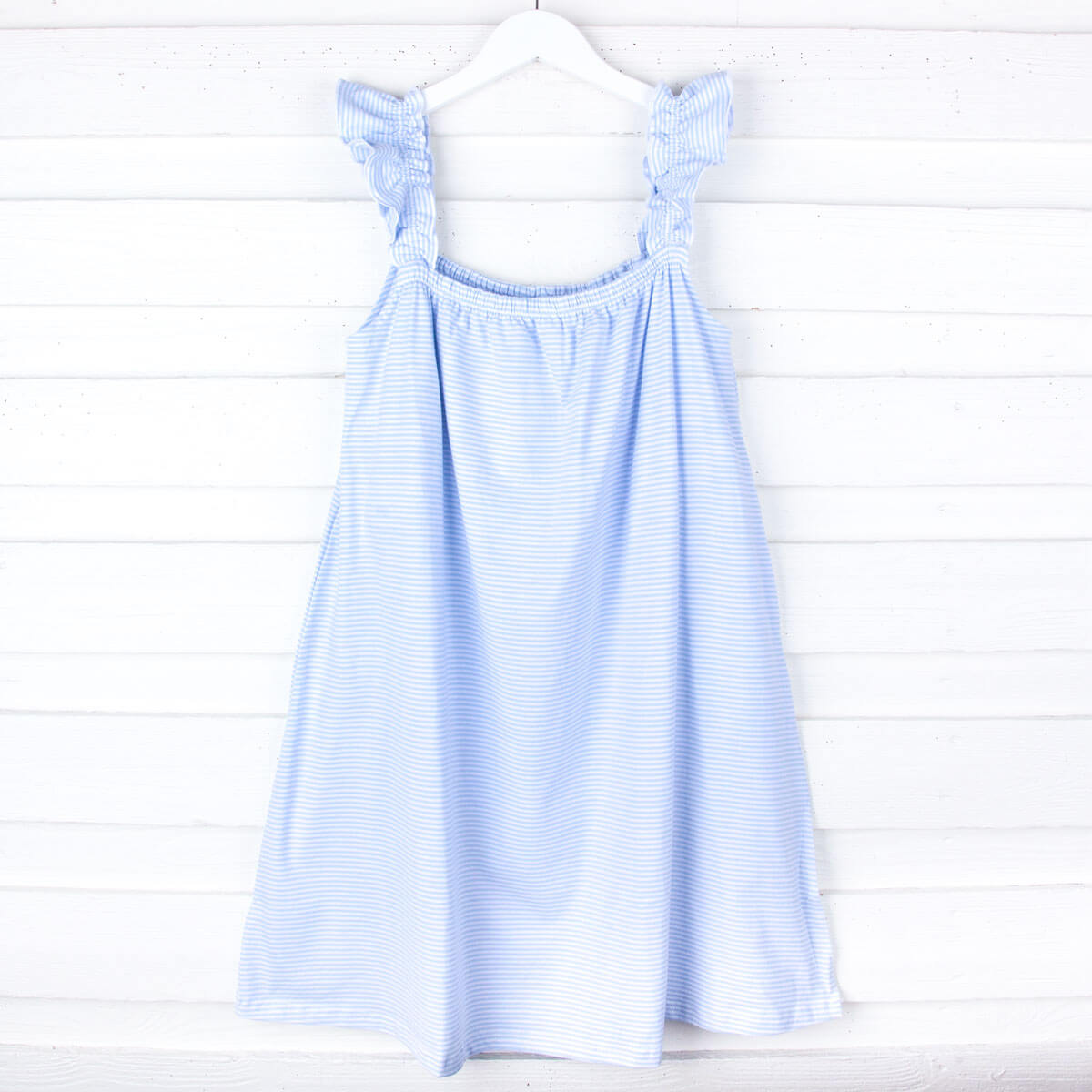 Blue Stripe Mom Gown