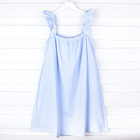 Blue Stripe Mom Gown