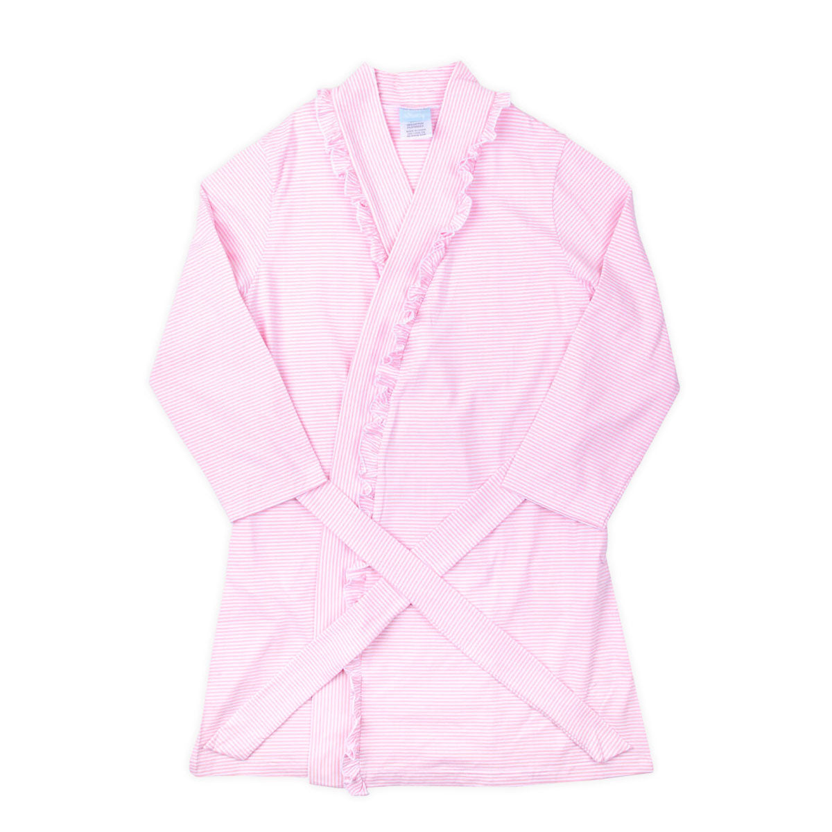 Pink Stripe Ruffle Women's Robe