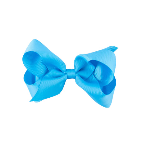 Turquoise Solid Grosgrain Ribbon Hair Bow