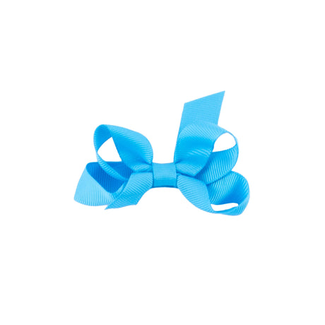 Turquoise Solid Grosgrain Ribbon Hair Bow