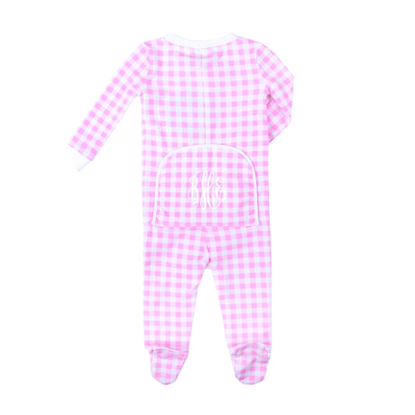 Bunny Garden Pink Check Zip Sleeper