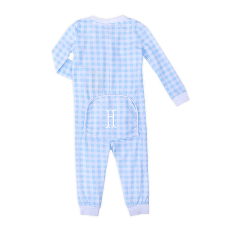 Bunny Garden Blue Check Zip Sleeper