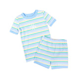 Pastel Blue Stripe Short Pajamas