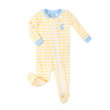 Blue Bunny Yellow Stripe Zip Sleeper