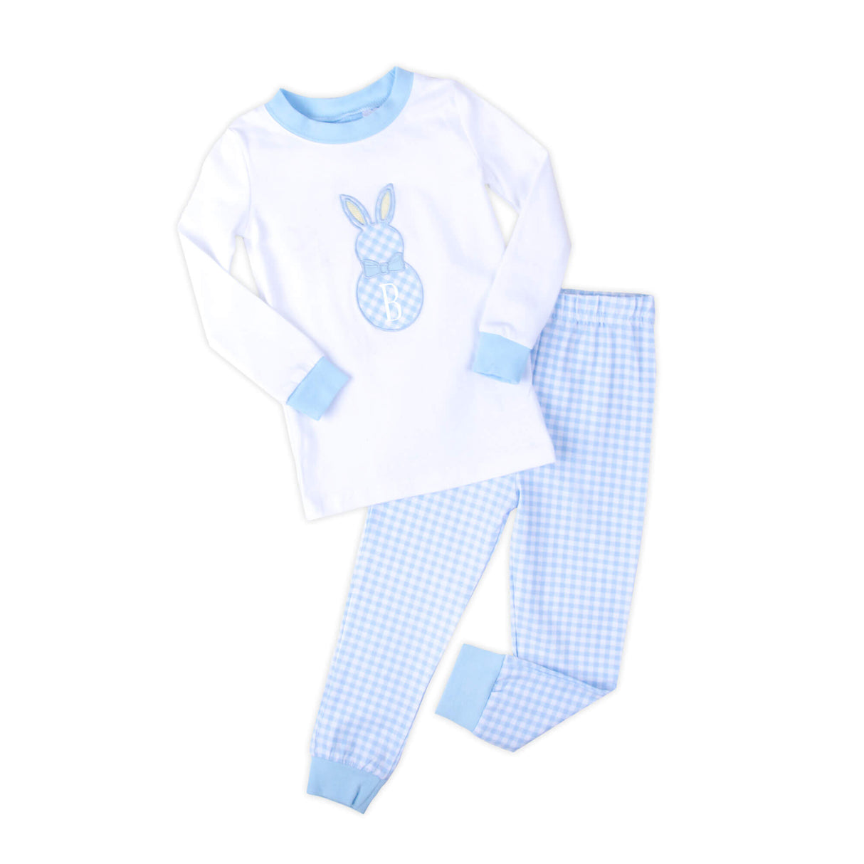 Blue Gingham Bunny Pajamas