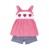 Mouse Ears Red Gingham Cara Short Set