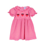 Mouse Ears Red Stripe Ruffle Collared Dress