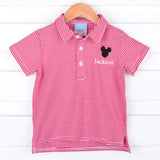 Mouse Ears Red Stripe Polo