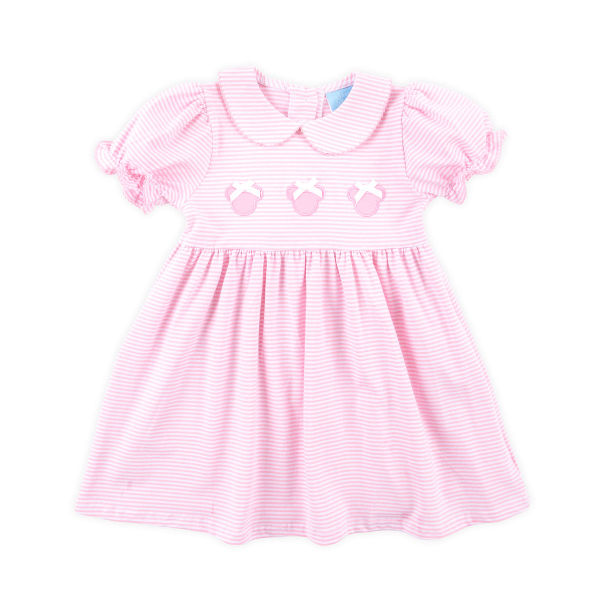 Mouse Ears Pink Stripe Riley Dress