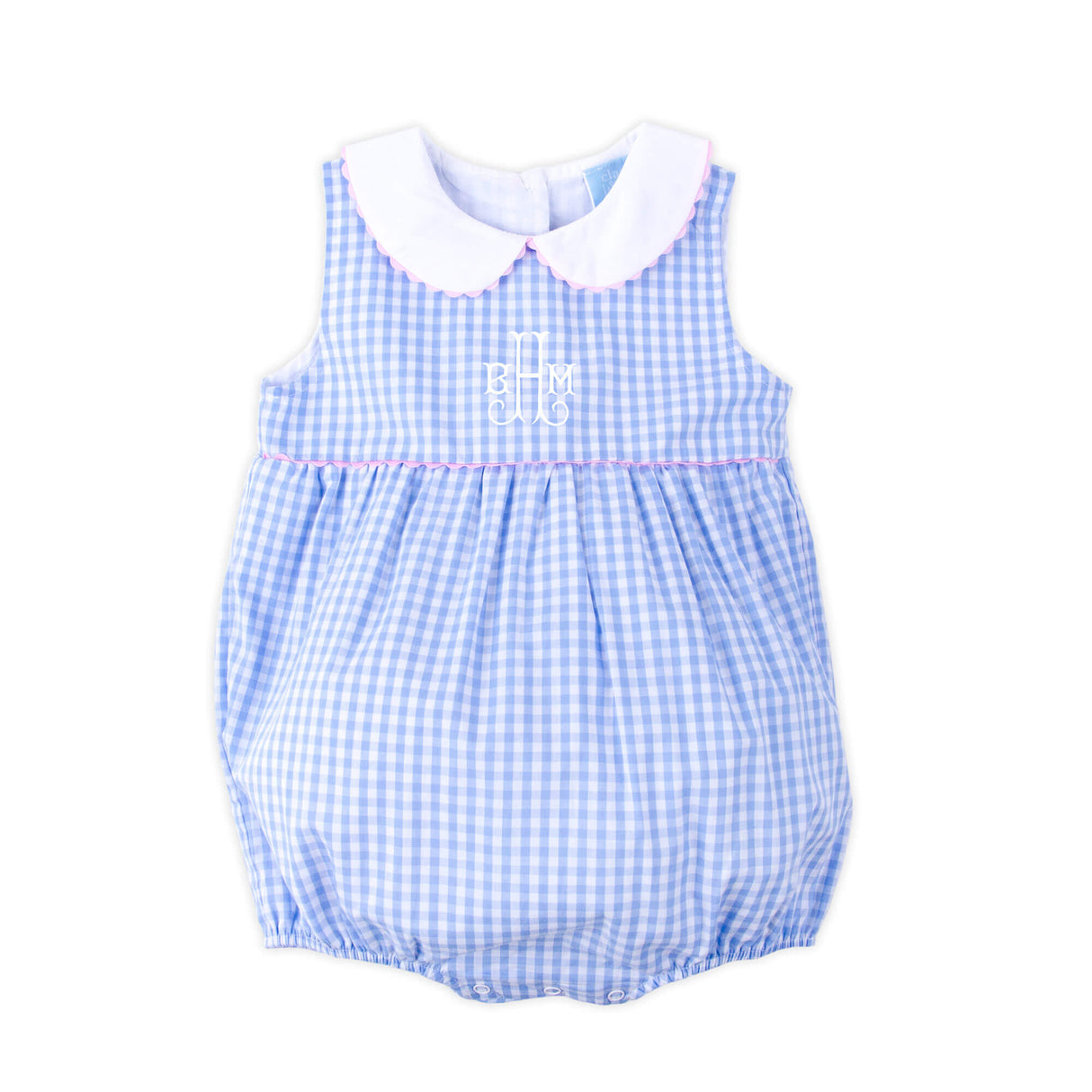 Light Blue Gingham Heidi Bubble