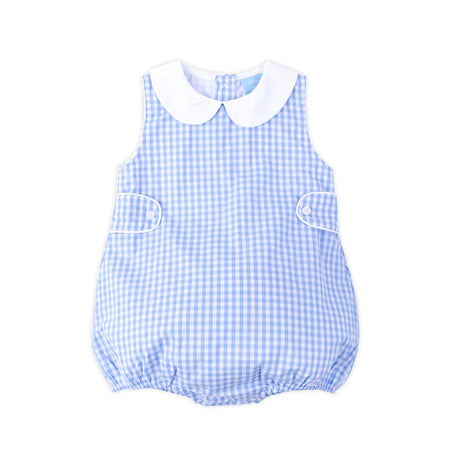 Light Blue Gingham Collared Sun Bubble