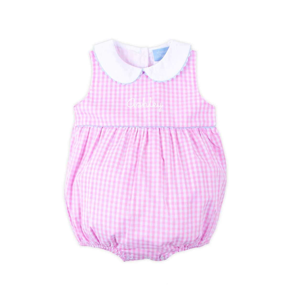 Light Pink Gingham Heidi Bubble