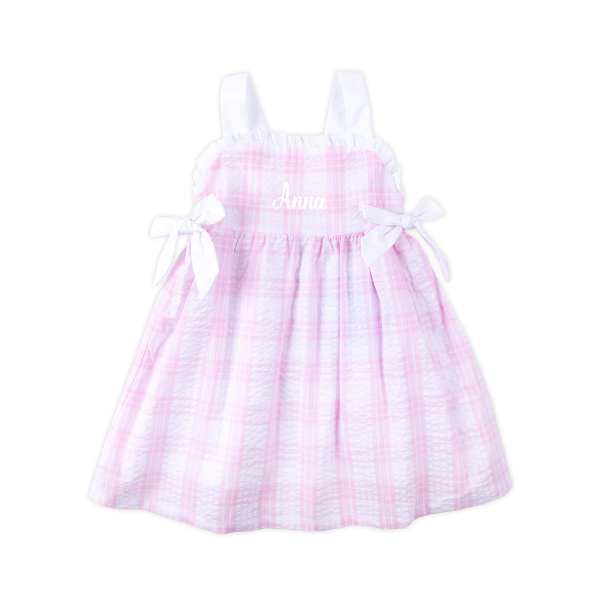 Pink Windowpane Lydia Dress