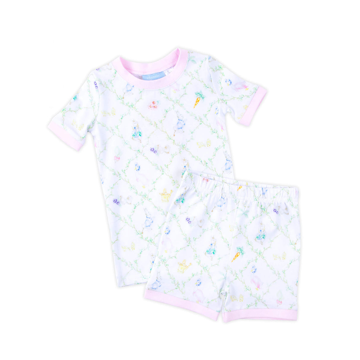 Storybook Rabbit Pink Short Pajamas