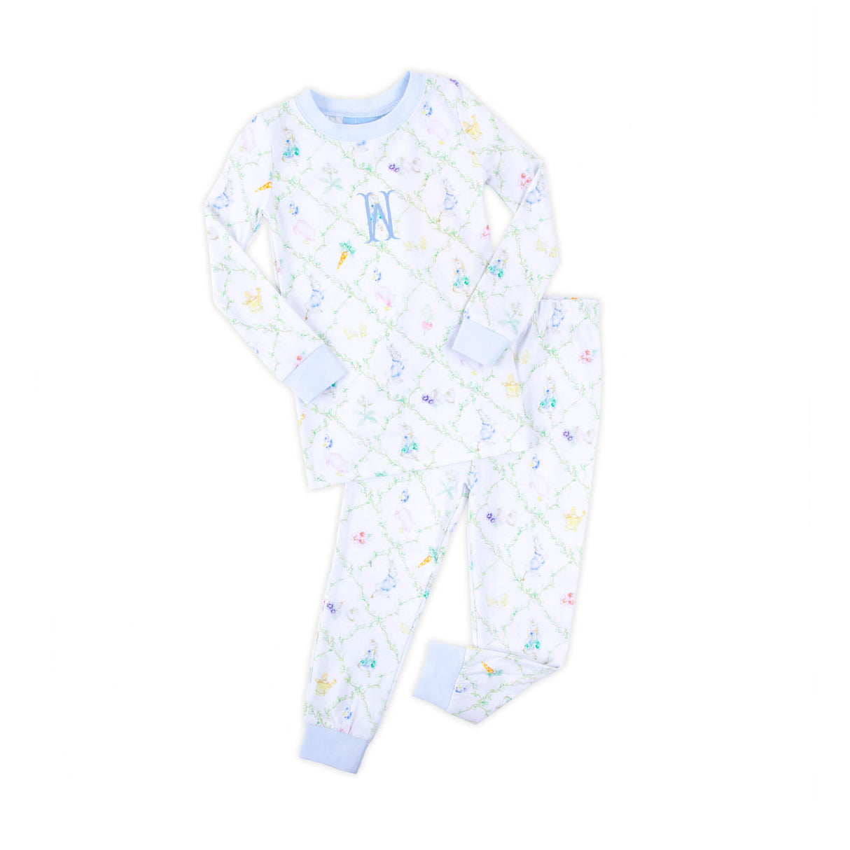 Storybook Rabbit Blue Pajamas