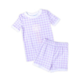 Lavender Gingham Short Pajamas