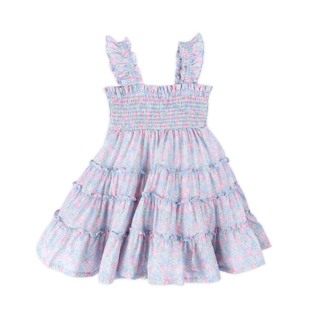 Vintage Garden Blue Smocked Willow Dress