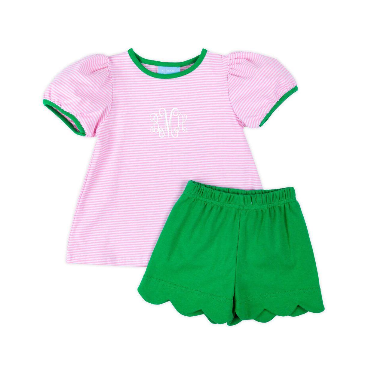 Pink Stripe Liv Short Set