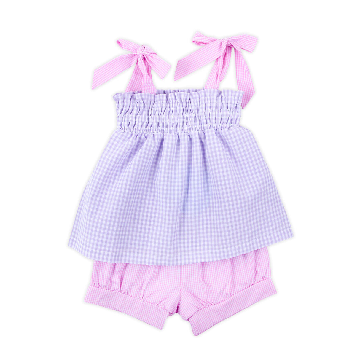 Purple Gingham Aurora Short Set