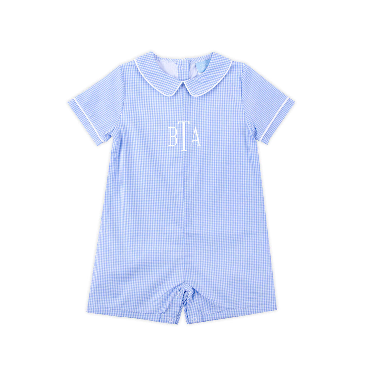 Light Blue Gingham Romper